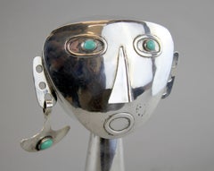 Mid-20th Century Bust Artwork, Silver, Joaquin Taller Tinta, Ecuador, 1950s