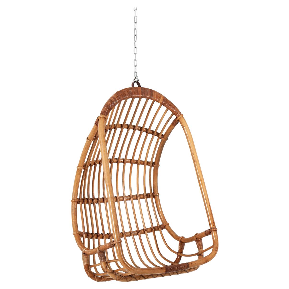 Mid-20th Century Cane Hanging Chair For Sale