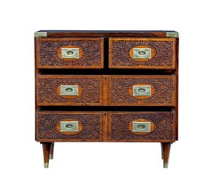 Mid 20th century carved chest of drawers by Fazal Rahim & Bros