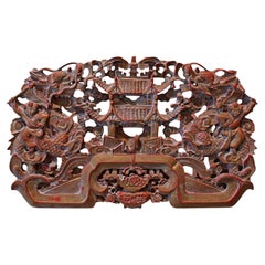 Mid-20th Century Carved Chinese Panel