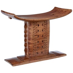 Mid-20th Century Carved Hardwood Ashanti Stool