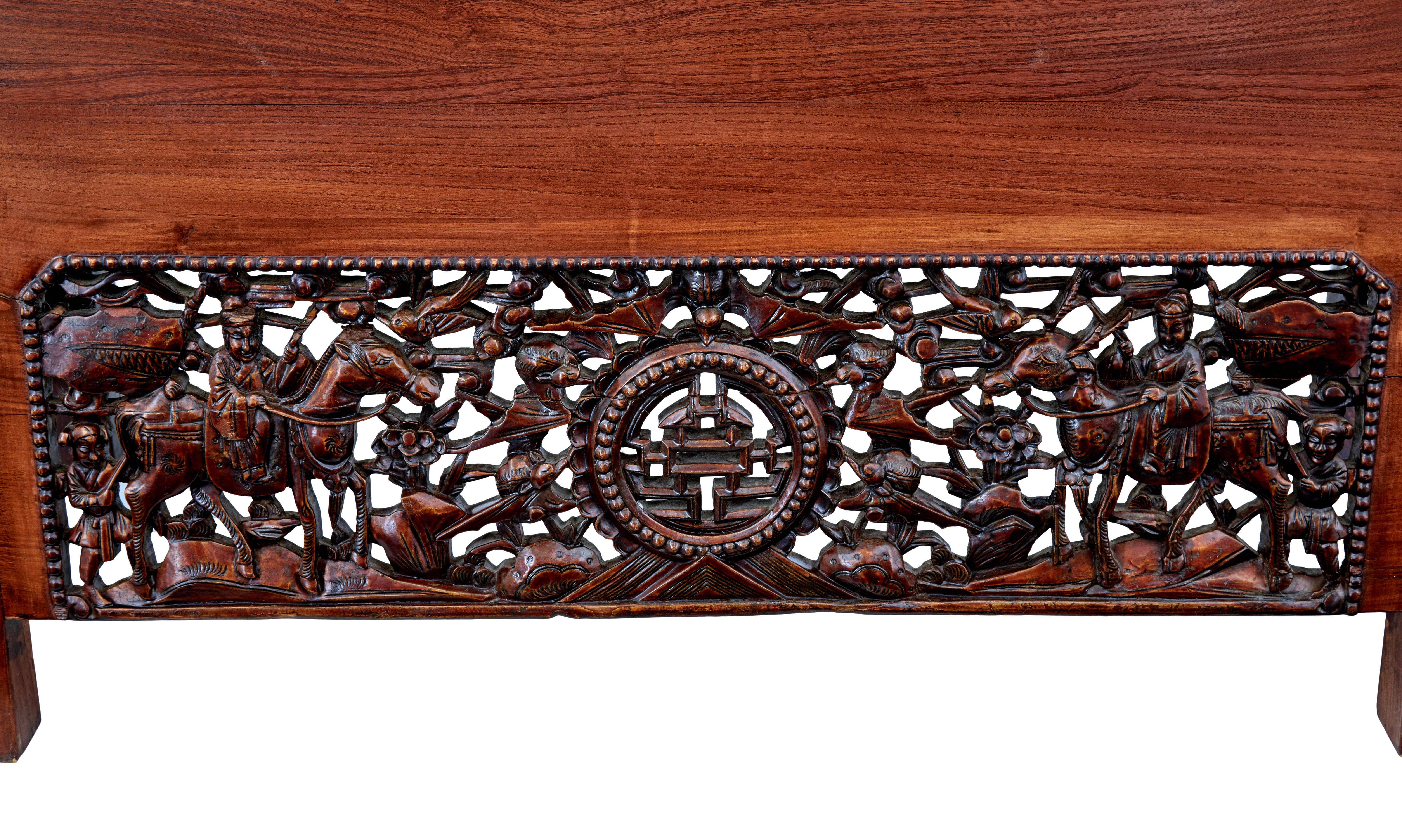 Hardwood Mid 20th century carved hardwood cabinet For Sale