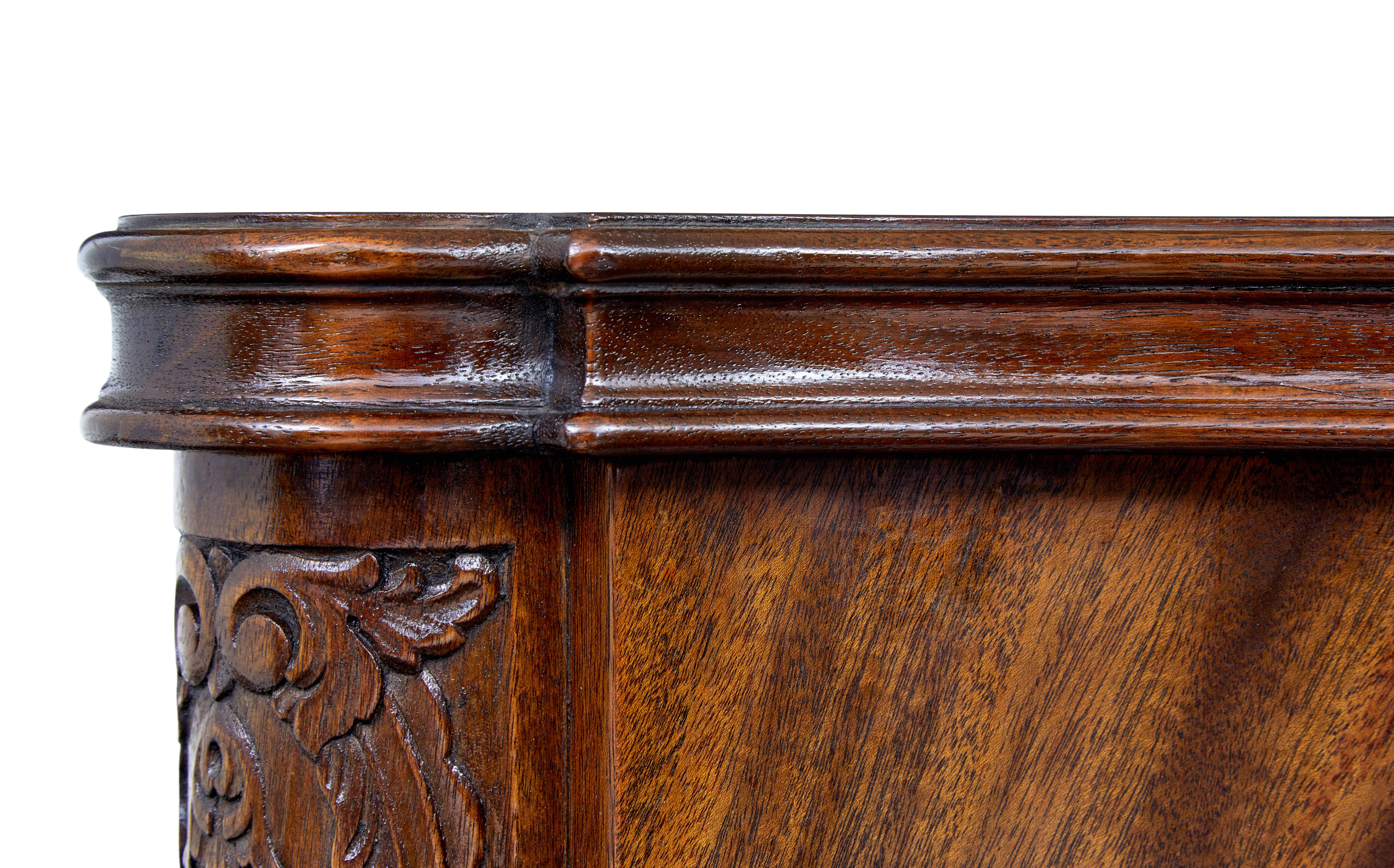 Mahogany Mid 20th century carved mahogany Swedish desk For Sale