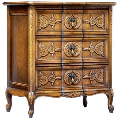 Mid-20th Century Carved Oak Small Commode