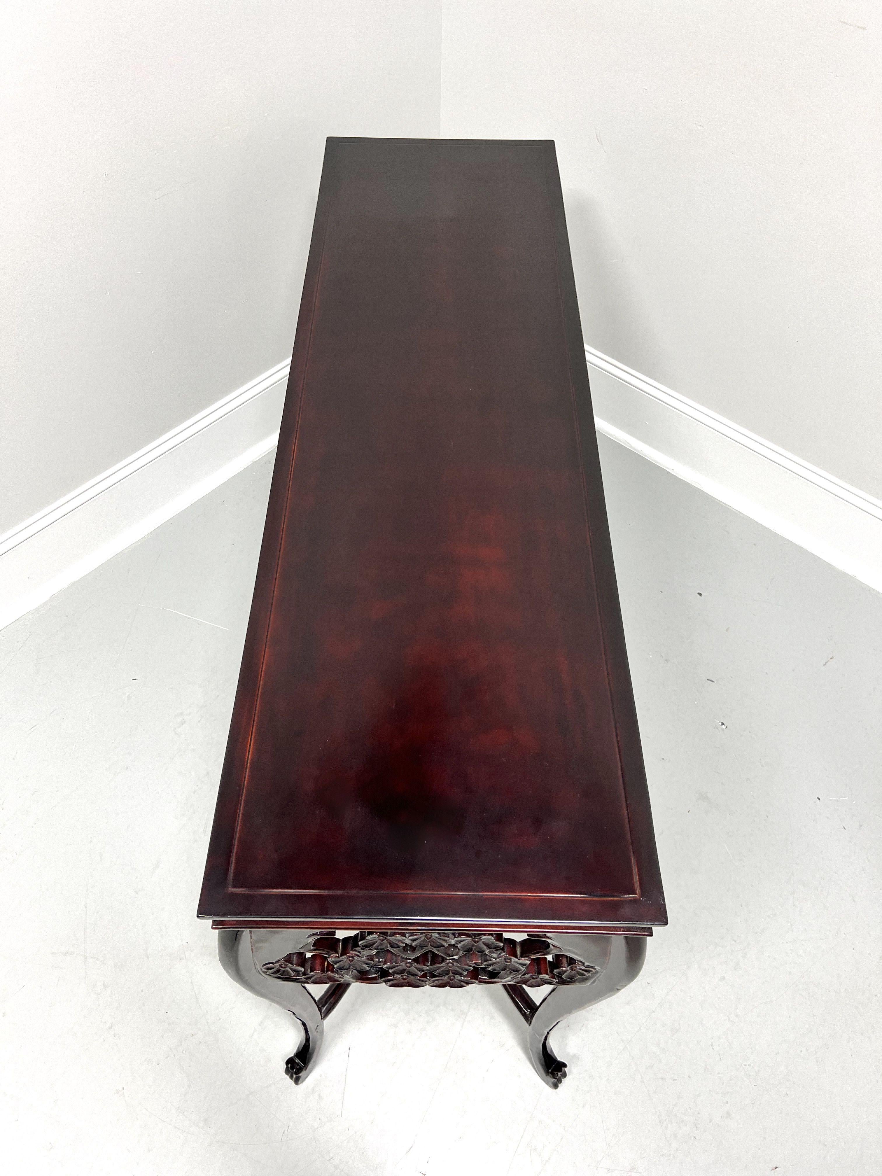 Mid 20th Century Carved Rosewood Finish Asian Style Console Sofa Table 2