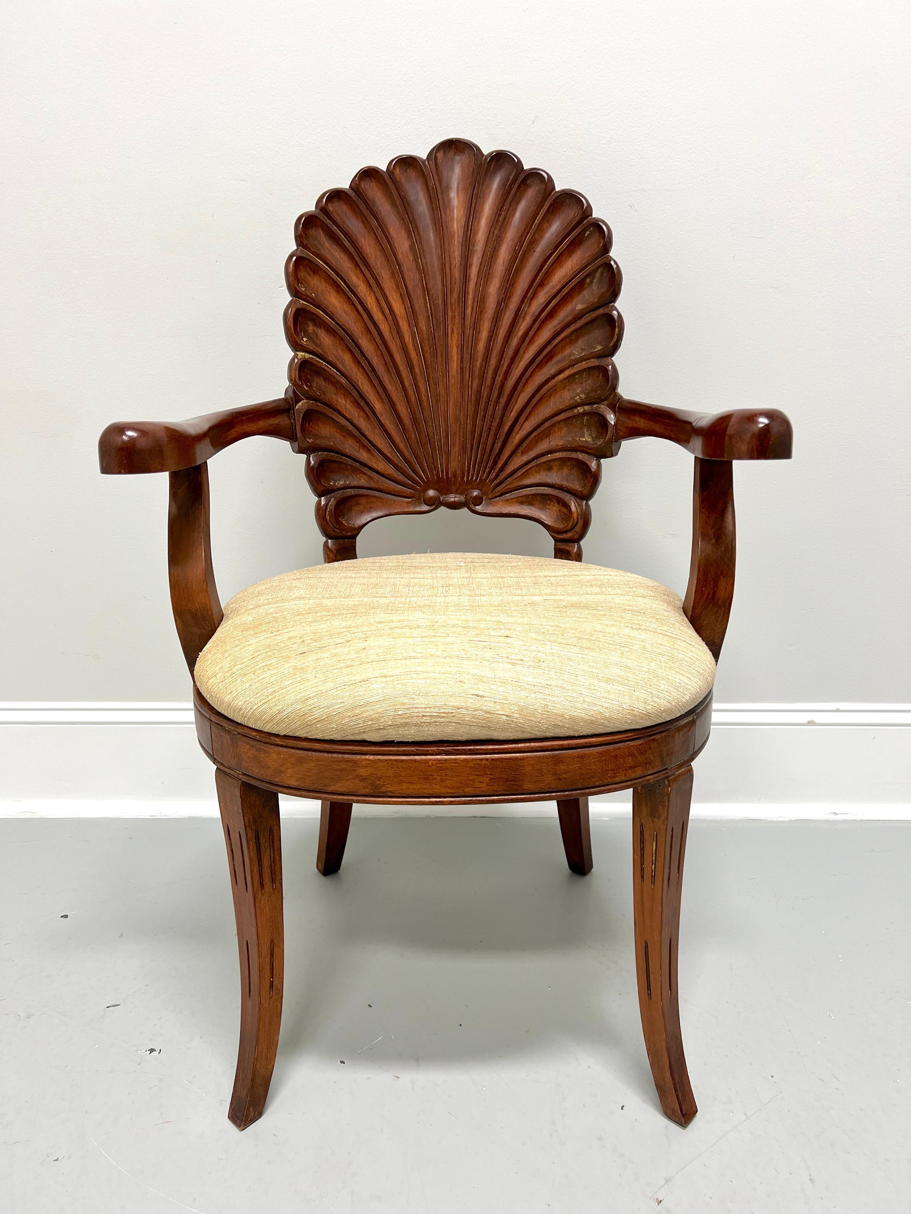 Other Mid 20th Century Carved Walnut Venetian Grotto Armchair