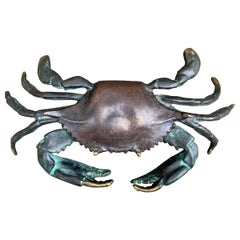 Mid-20th Century Cast Bronze Crab