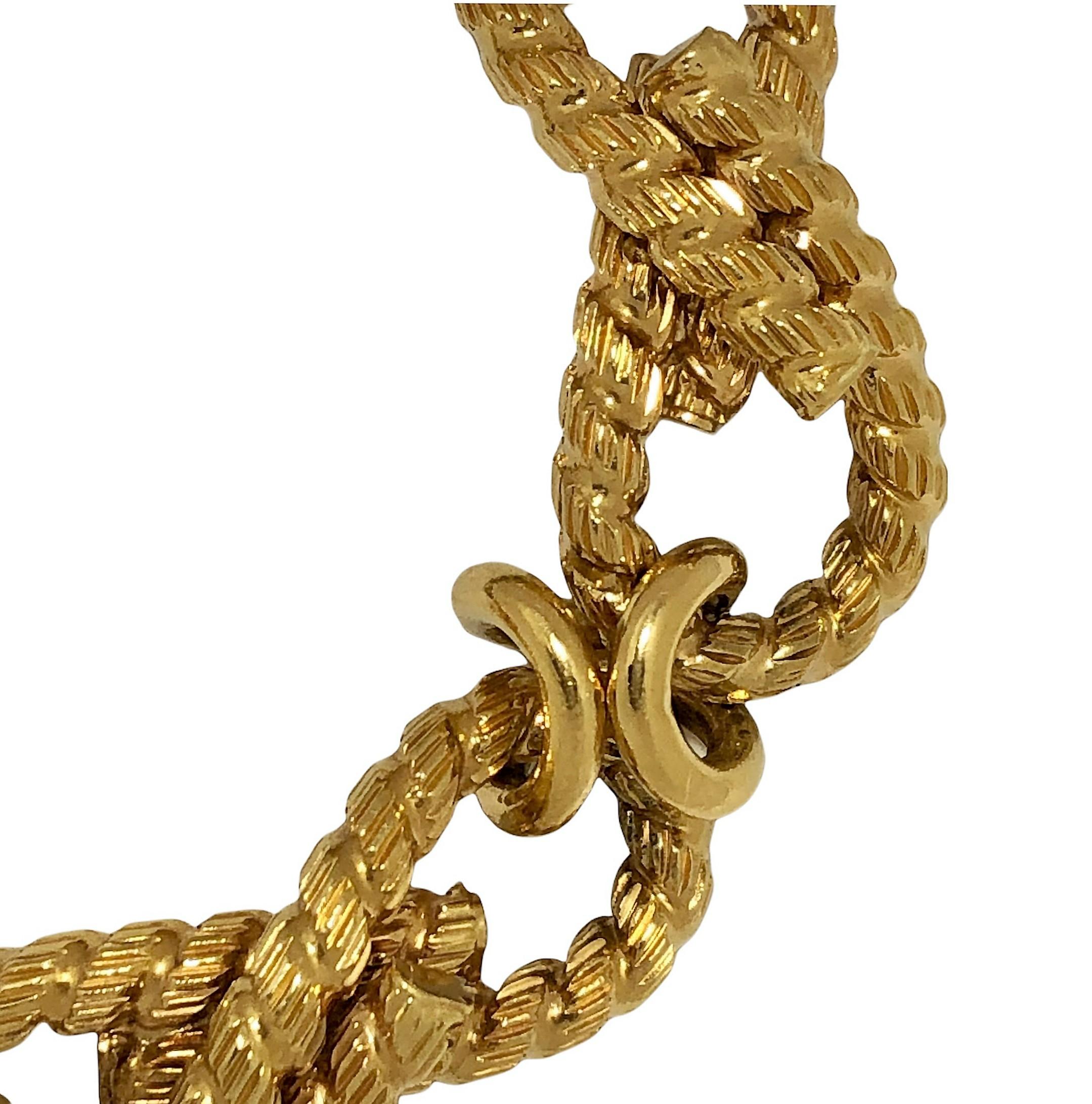 Mid-20th Century Casual Eternity Link 18k Gold Bracelet In Good Condition In Palm Beach, FL