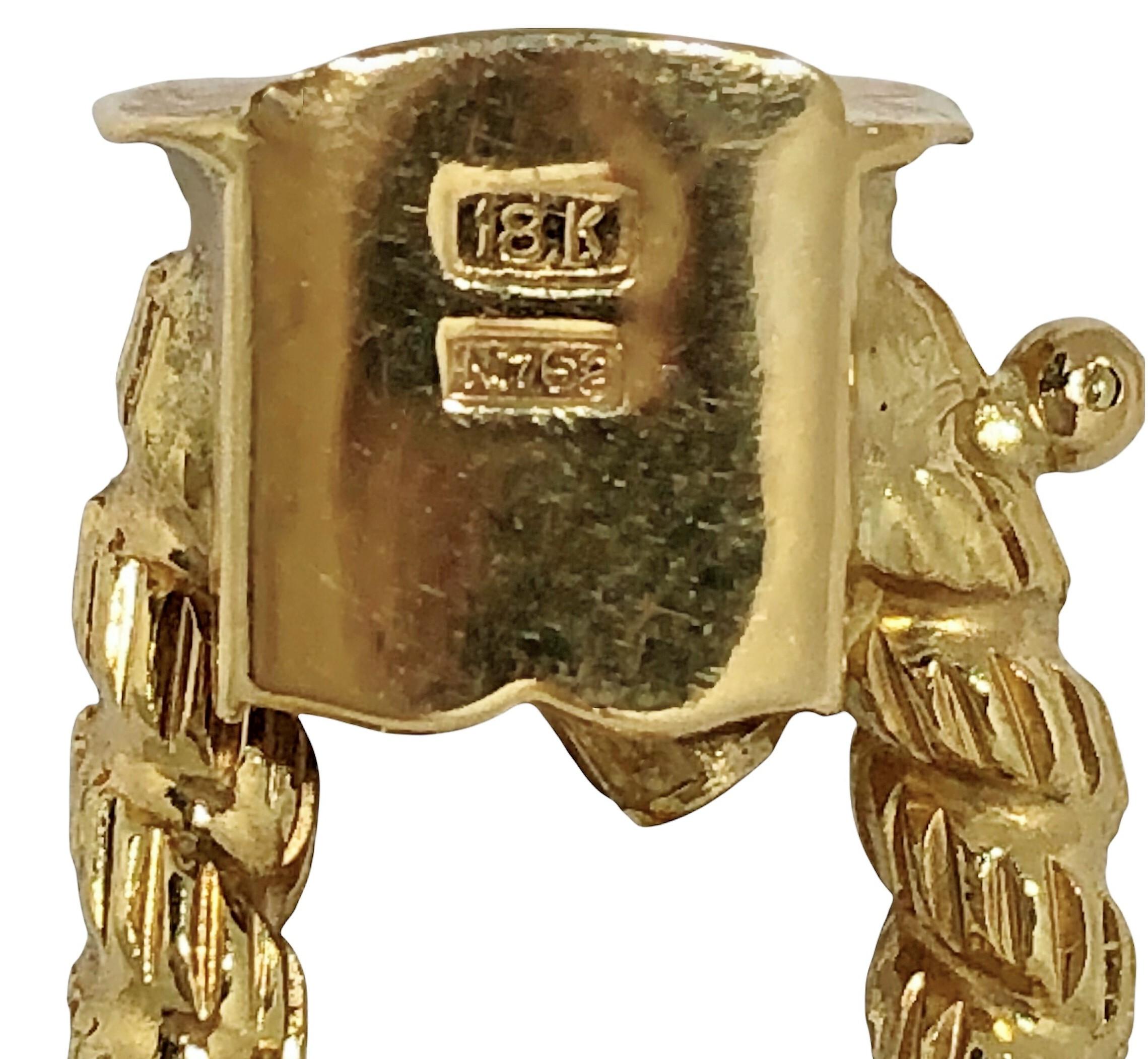 Mid-20th Century Casual Eternity Link 18k Gold Bracelet 2