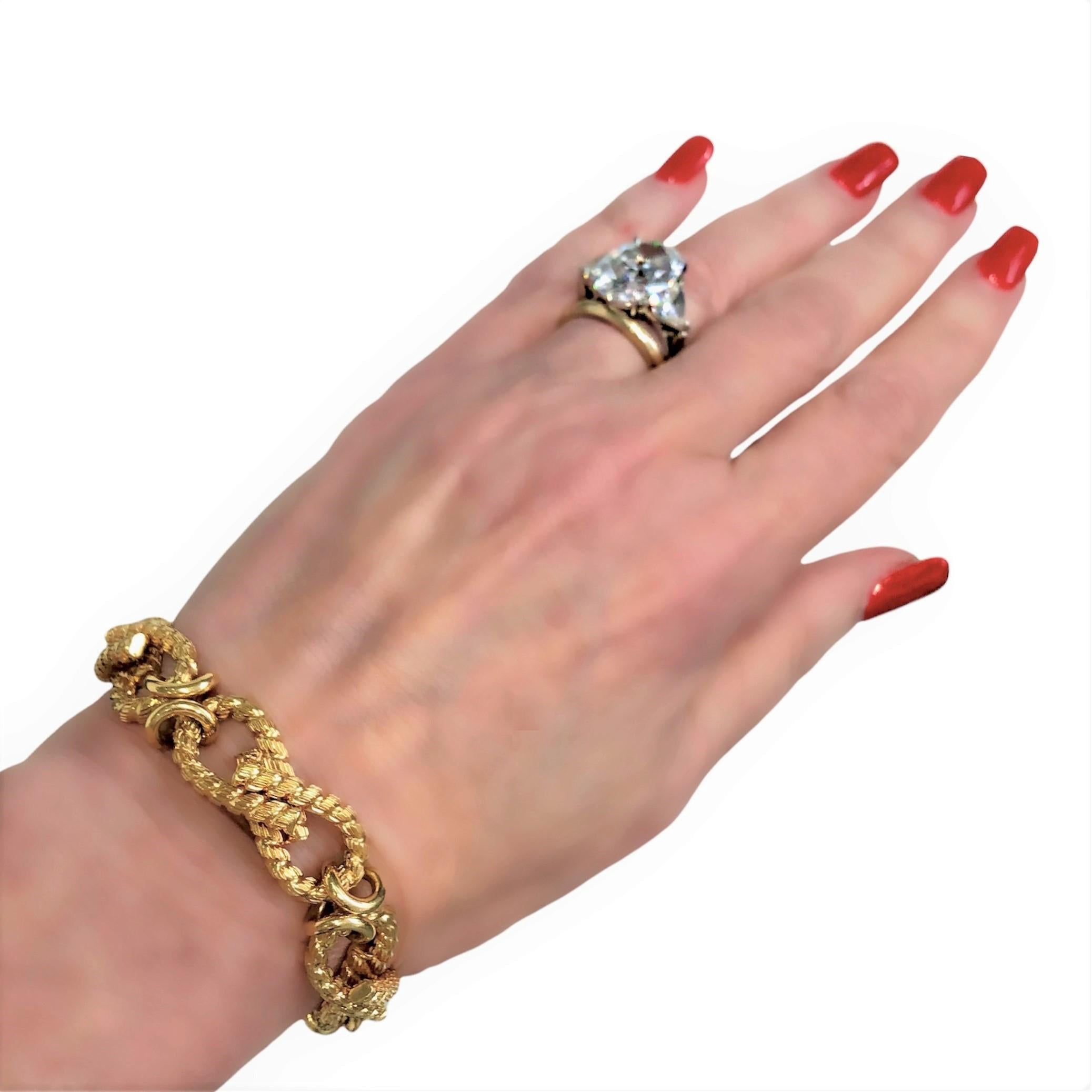 Mitte des 20. Jahrhunderts Casual Eternity Link 18k Goldarmband 3