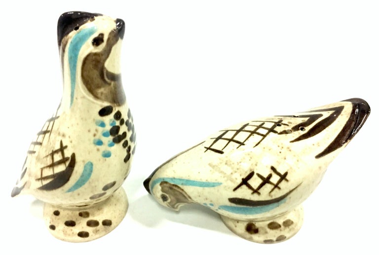 Mid20th Century Ceramic "Bob White" Serving Piece Set of 4 by Red Wing