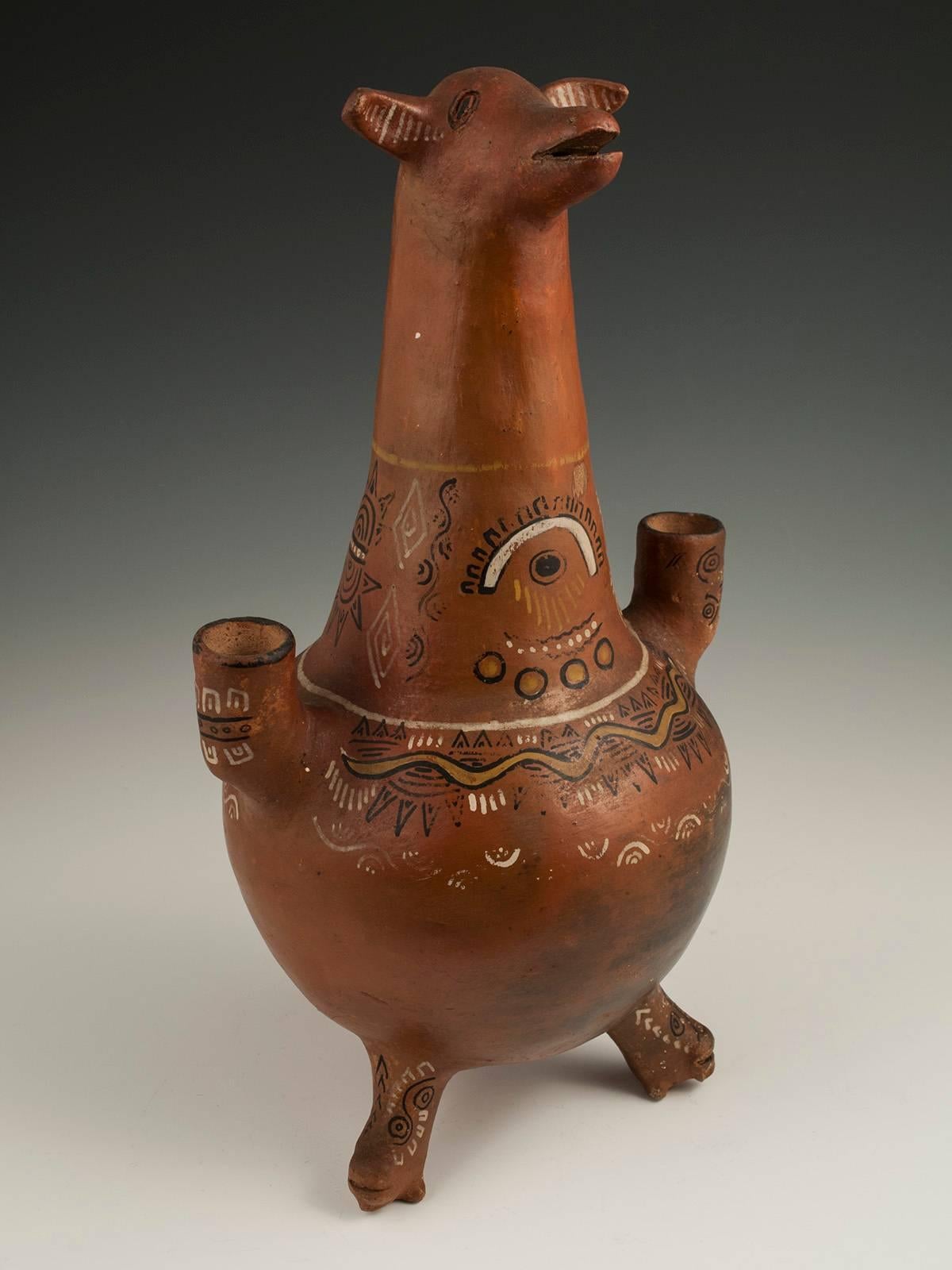 Mexican Mid-20th Century Ceramic Donkey Candelabra Folk Art, Mexico