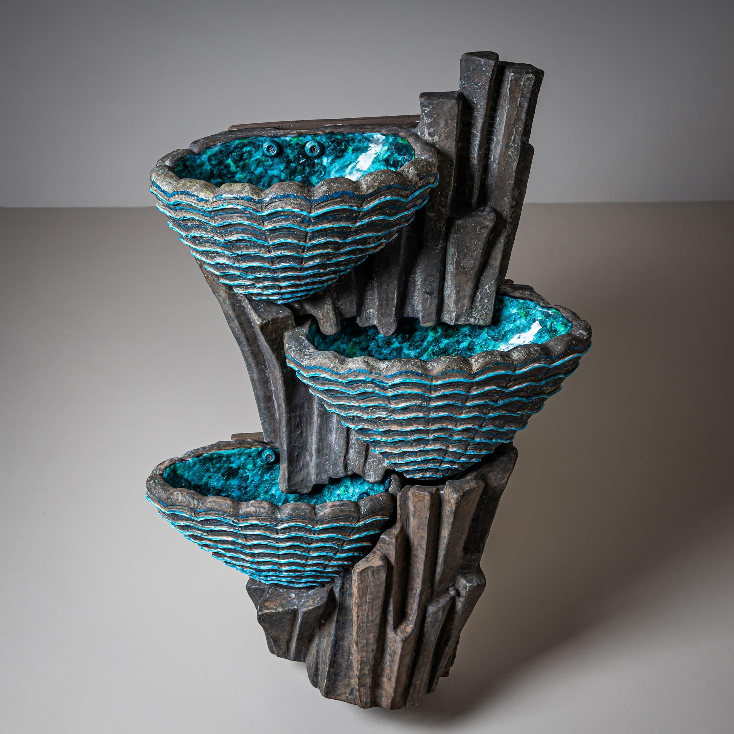 Glazed Mid-20th Century Ceramic Indoor Fountain, likely Venice, San Polo For Sale