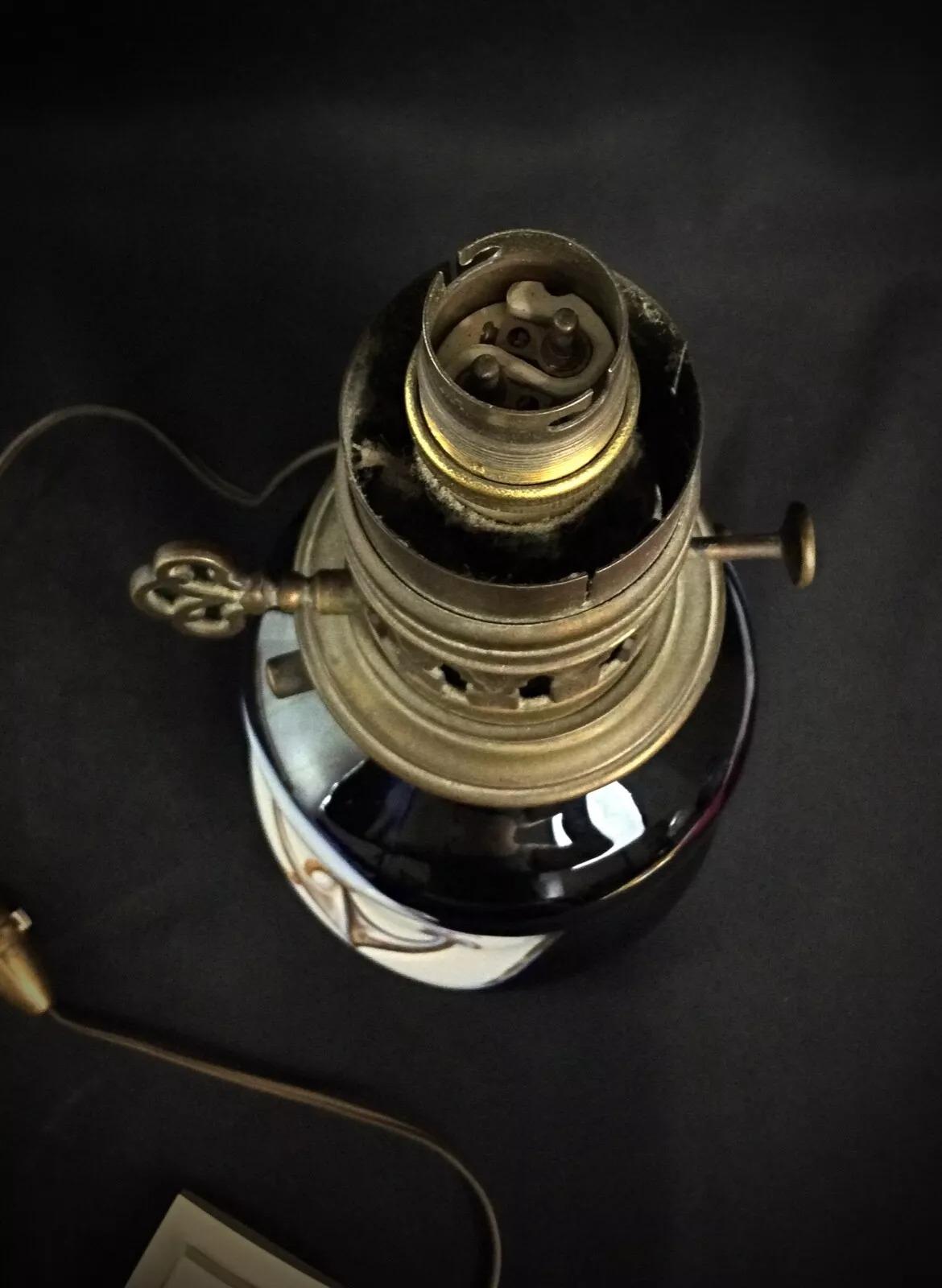 Base de lampe en céramique du milieu du 20e siècle avec motif d'ancre nautique - 2Y312 Bon état - En vente à Bordeaux, FR