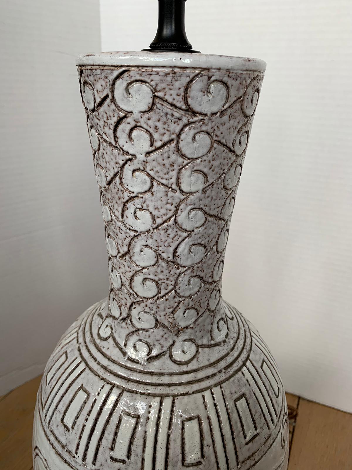 Mid-20th Century Ceramic Lamp For Sale 3