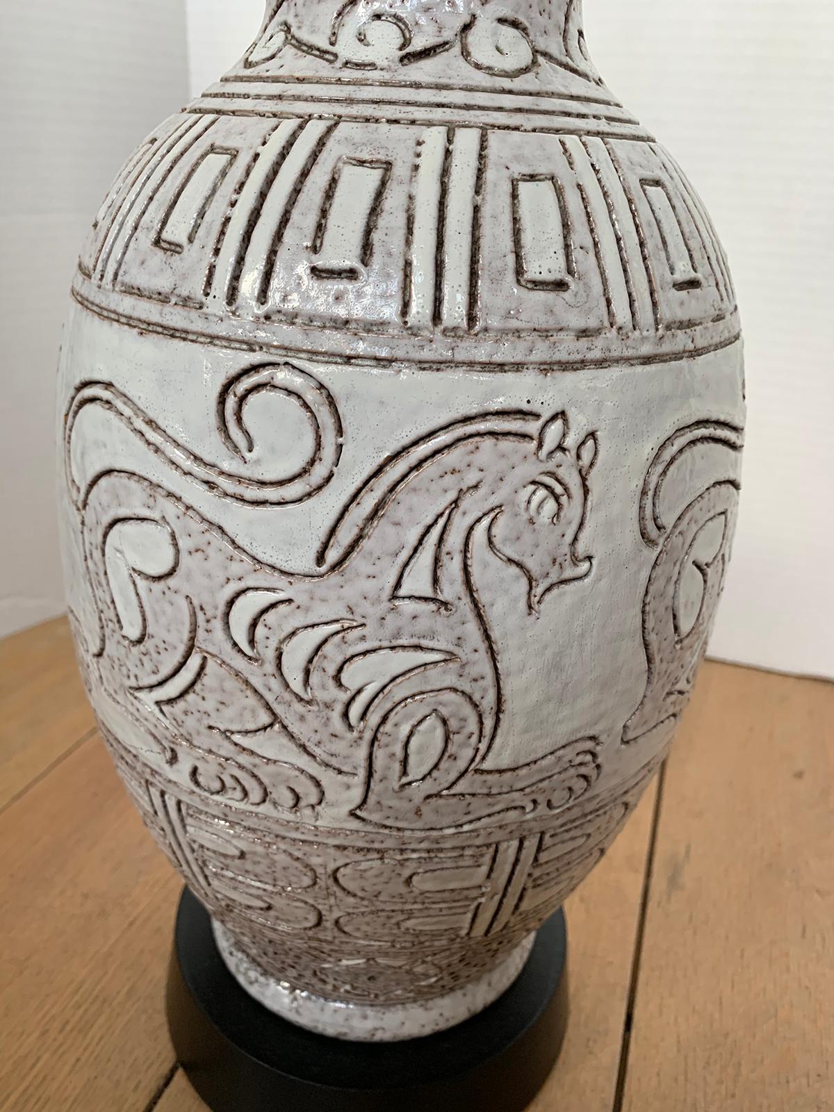 Mid-20th Century Ceramic Lamp For Sale 4