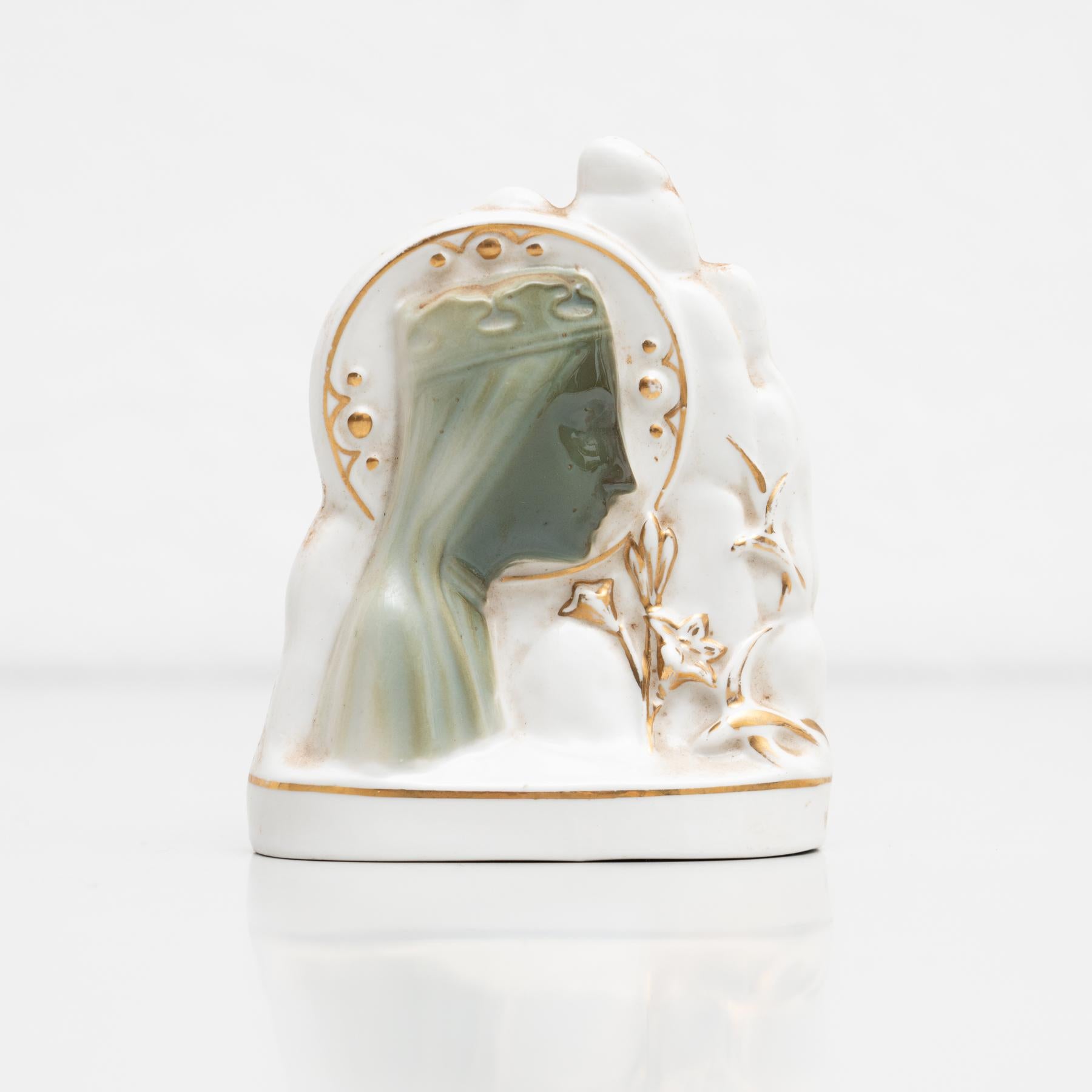 Mid-Century Modern Mid-20th Century Ceramic Montserrat Virgin Memorabilia For Sale