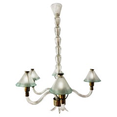 Lustre du milieu du XXe siècle par Barovier & Toso, Murano, 1950