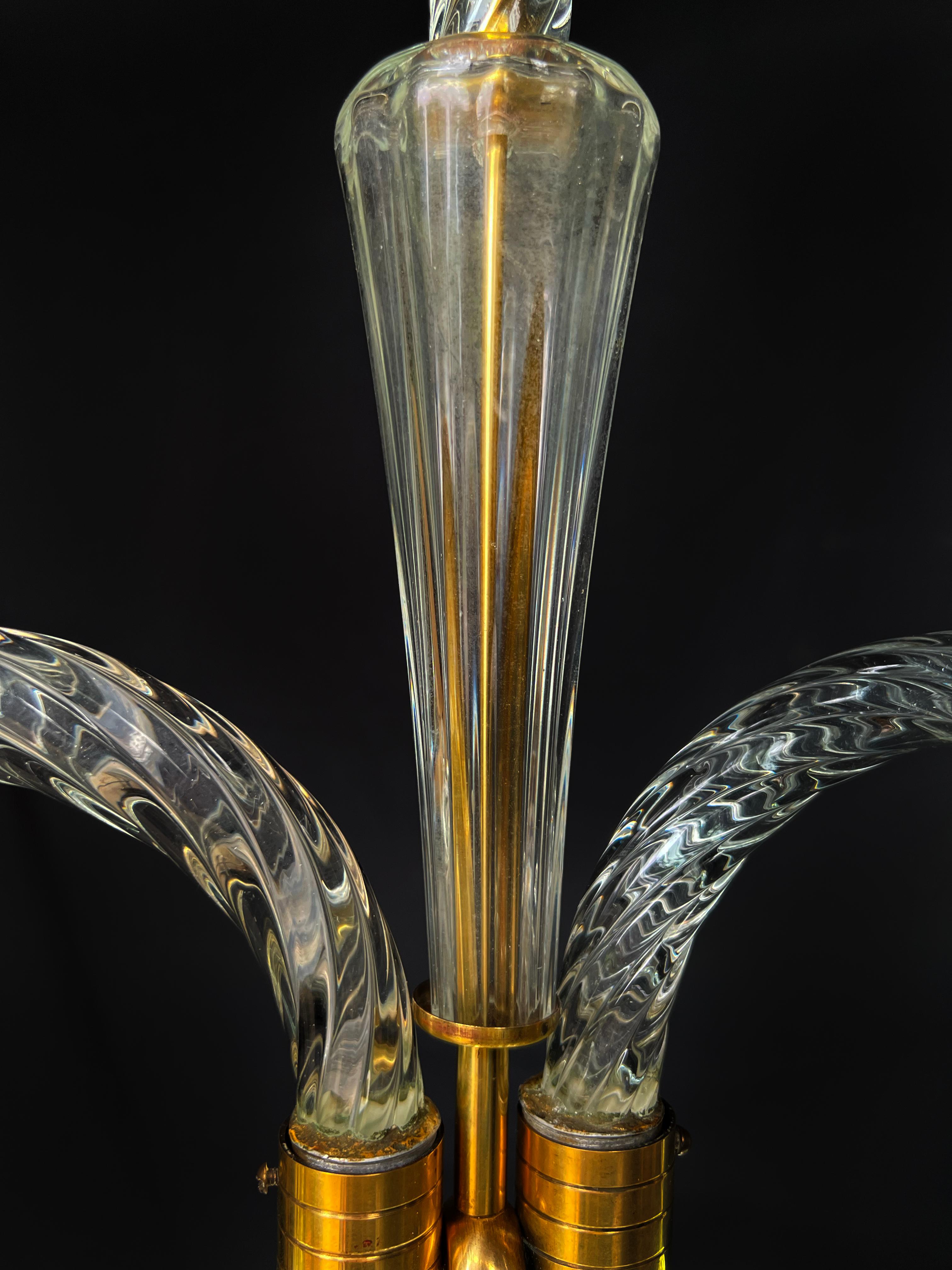 Lampadario di charme della metà del XX secolo di Ercole Barovier, Murano, 1940 in vendita 9