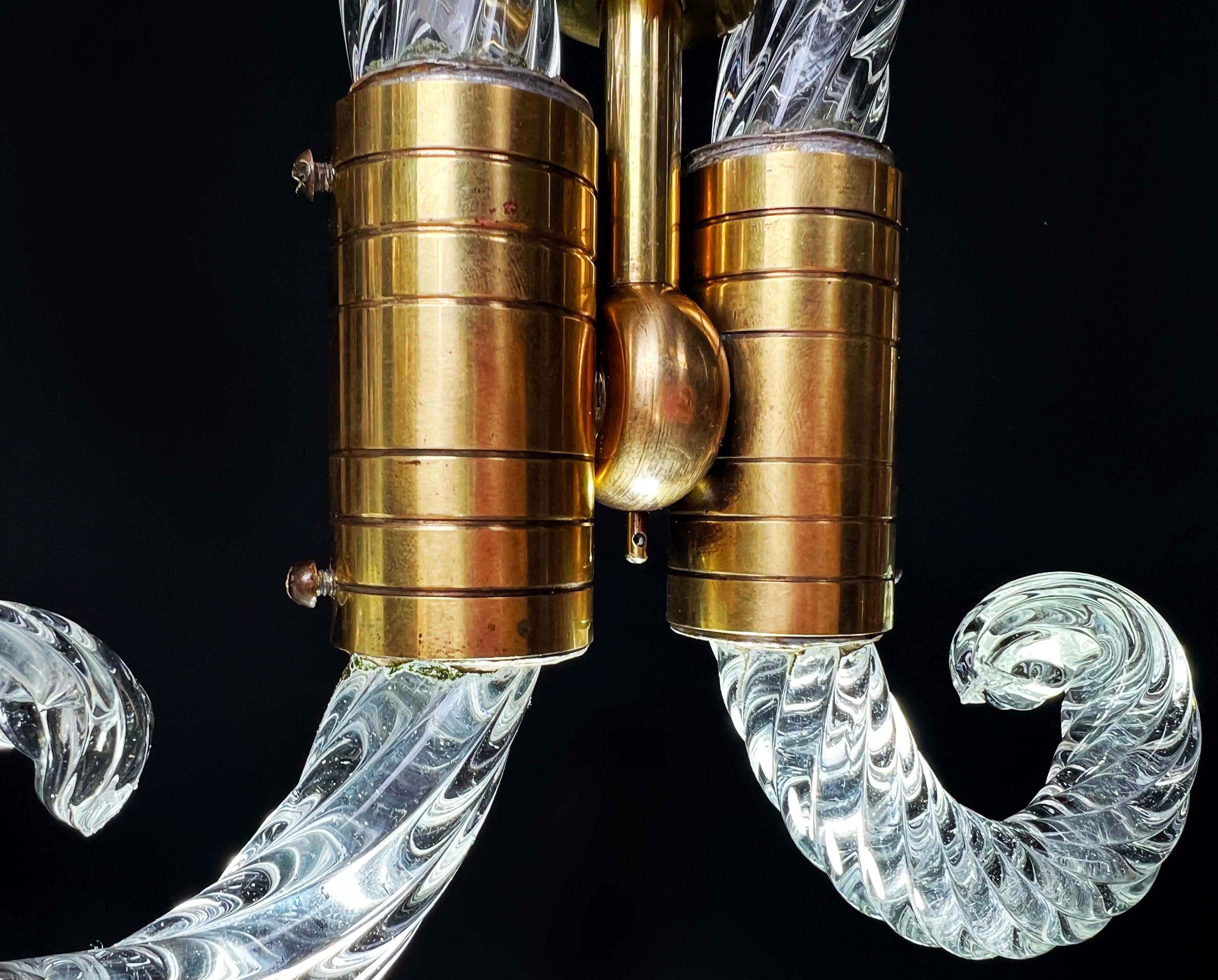 Lampadario di charme della metà del XX secolo di Ercole Barovier, Murano, 1940 in vendita 12