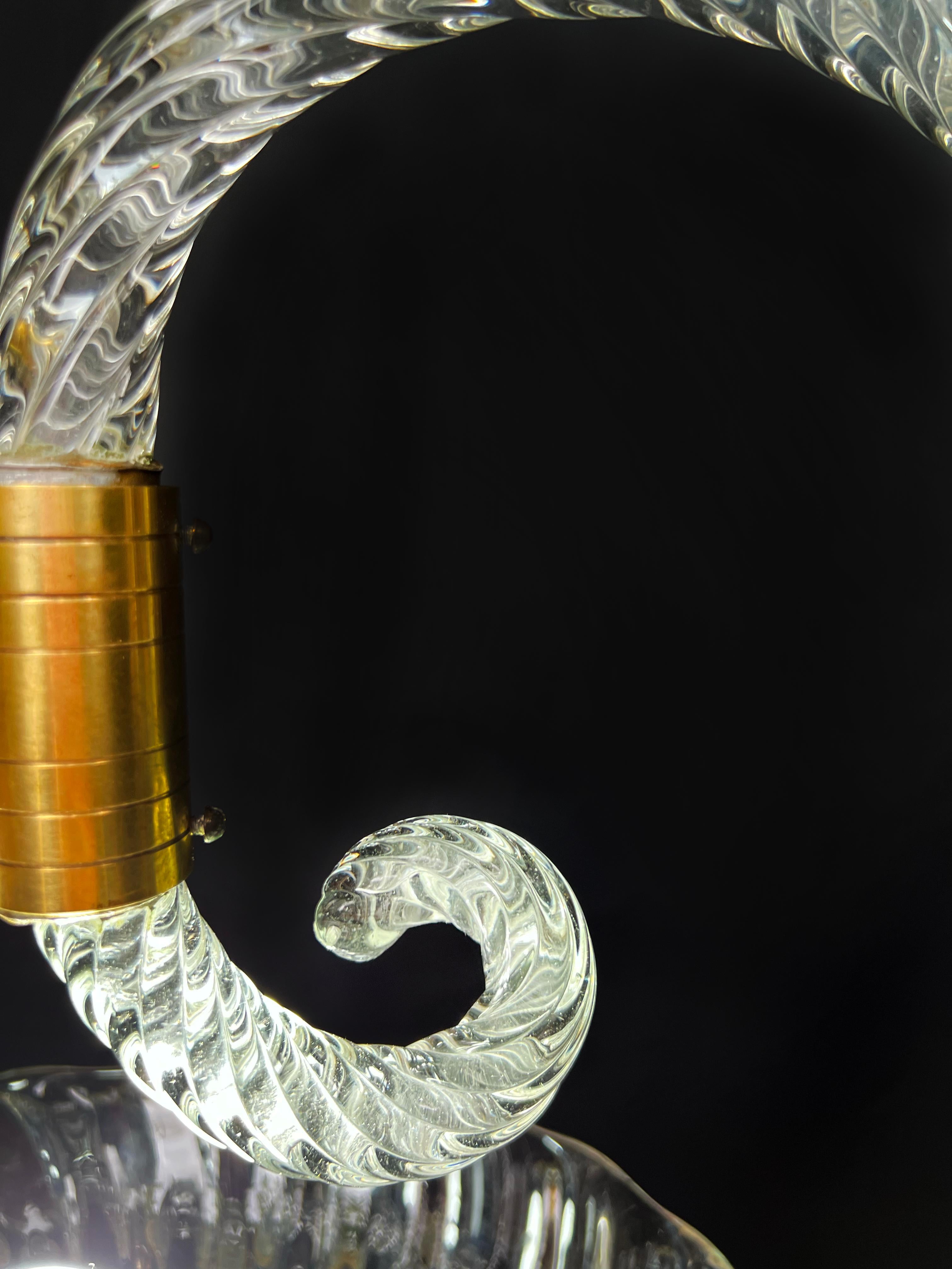 Lampadario di charme della metà del XX secolo di Ercole Barovier, Murano, 1940 in vendita 2