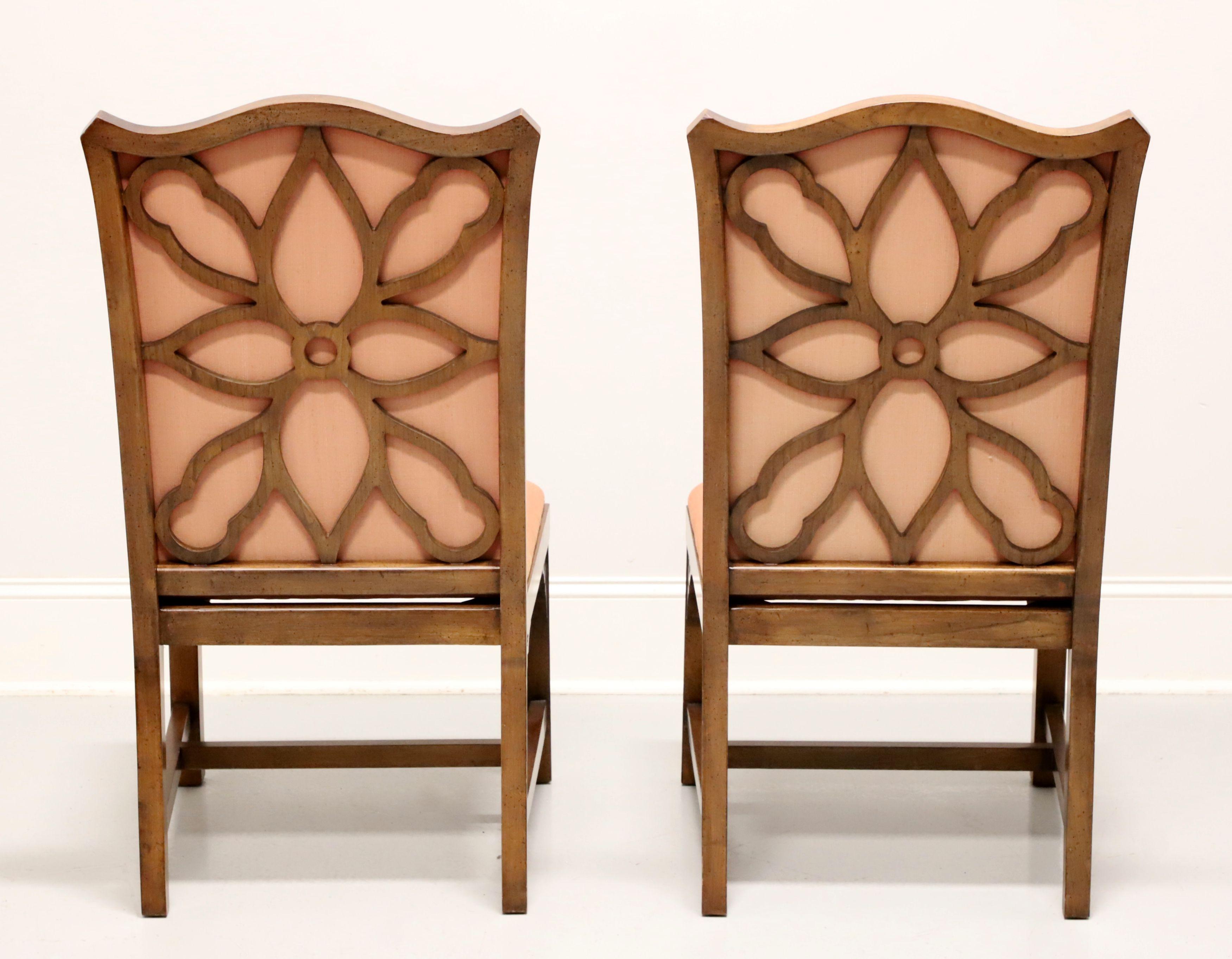 Mid 20th Century Cherry Asian Inspired Dining Side Chairs - Pair B In Good Condition In Charlotte, NC