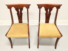 Mid 20th Century Cherry Empire Style Dining Side Chairs - Pair A