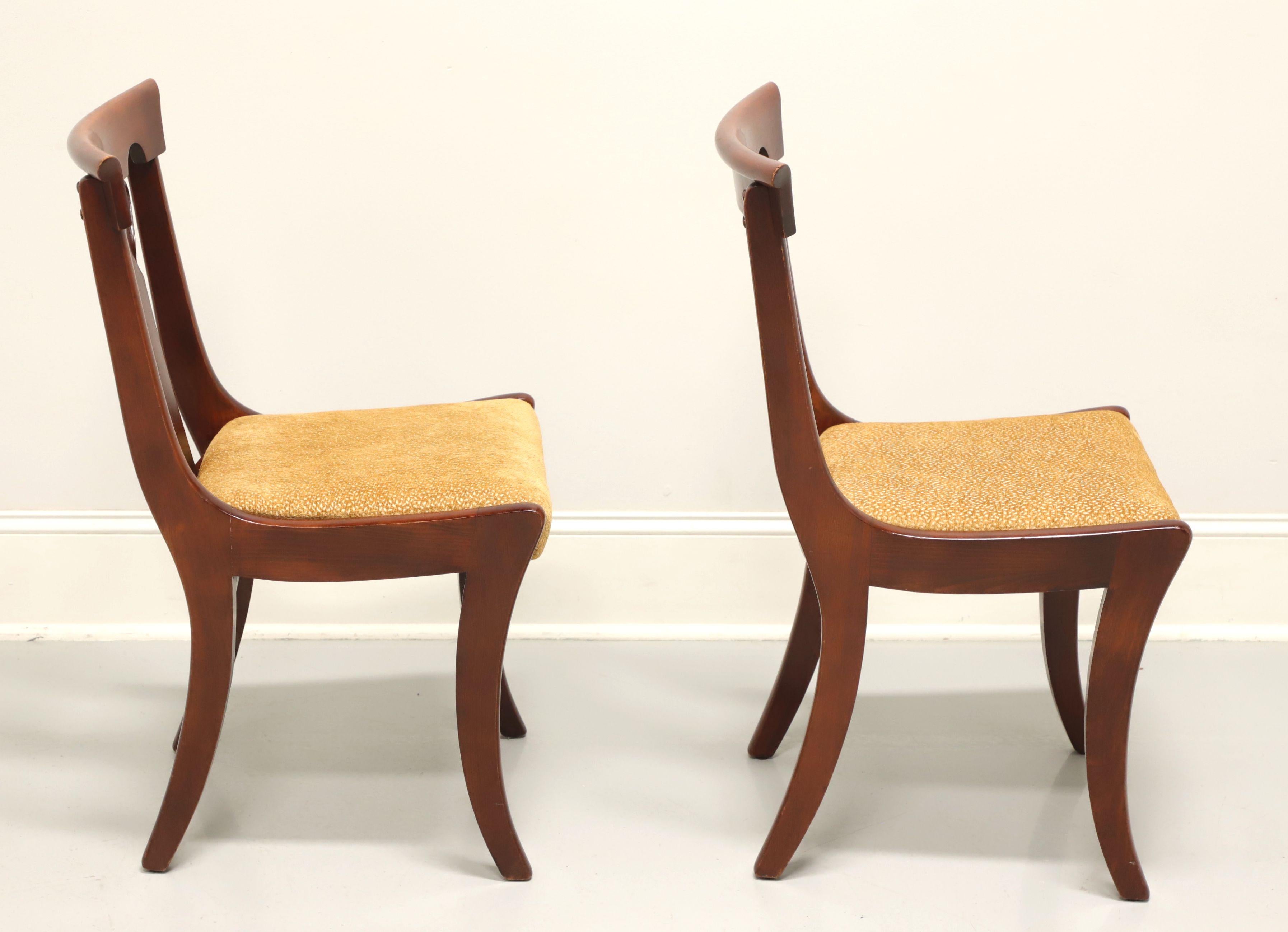 Mid 20th Century Cherry Empire Style Dining Side Chairs - Pair A In Good Condition For Sale In Charlotte, NC