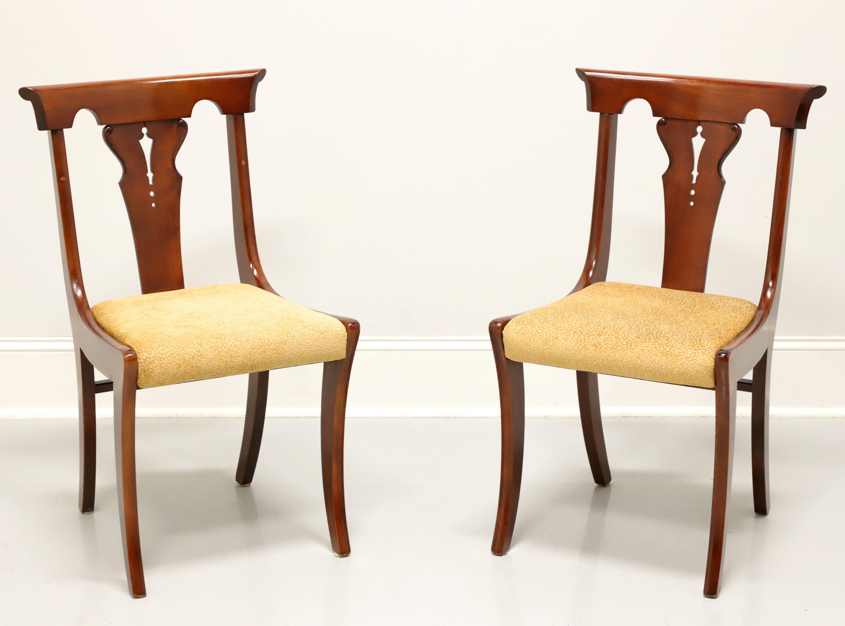 Mid 20th Century Cherry Empire Style Dining Side Chairs - Pair B For Sale 5