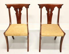 Mid 20th Century Cherry Empire Style Dining Side Chairs - Pair B