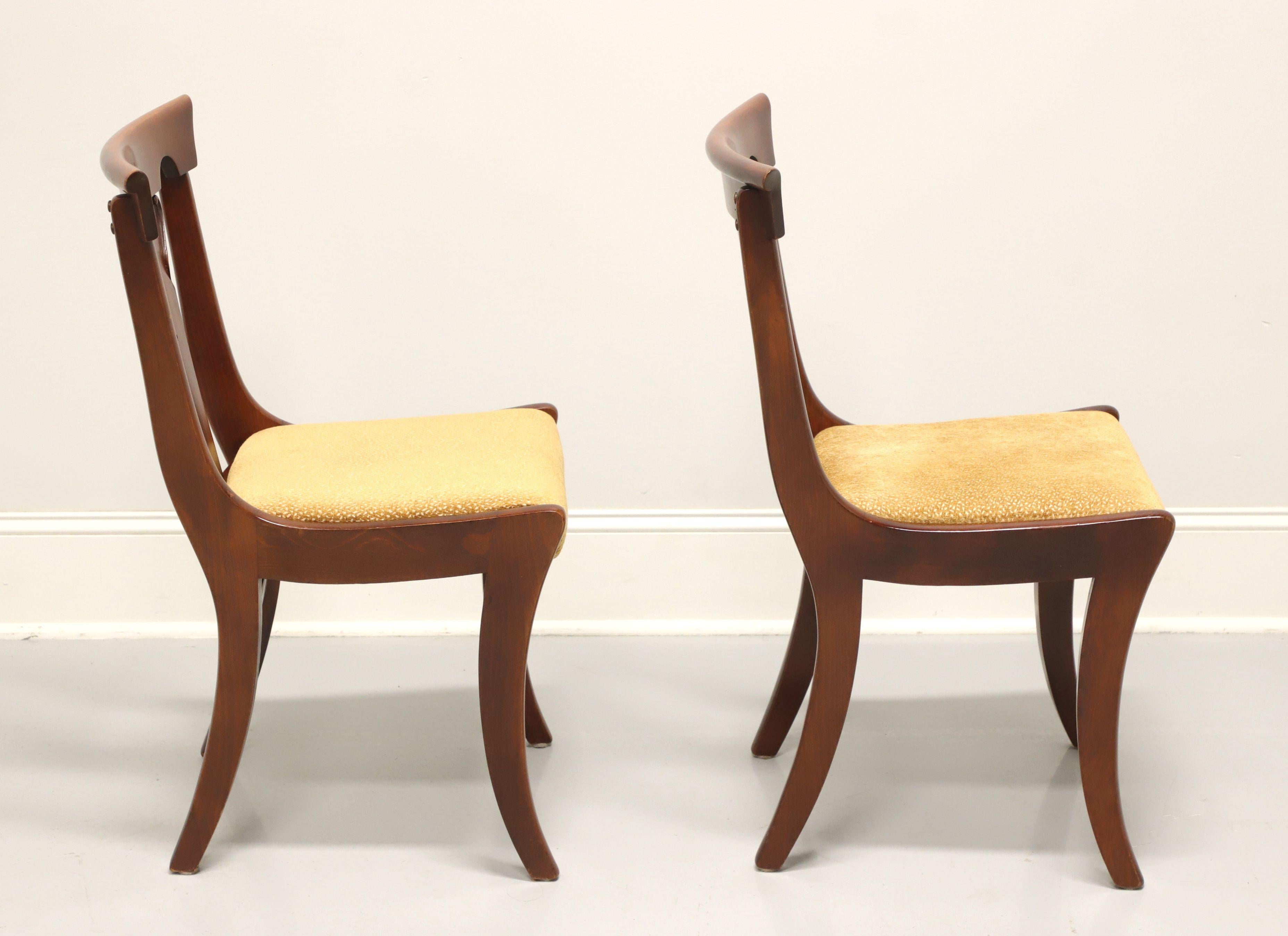 Mid 20th Century Cherry Empire Style Dining Side Chairs - Pair B In Good Condition For Sale In Charlotte, NC