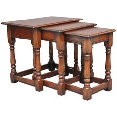 Mid-20th Century Cherry Wood Nest of Tables