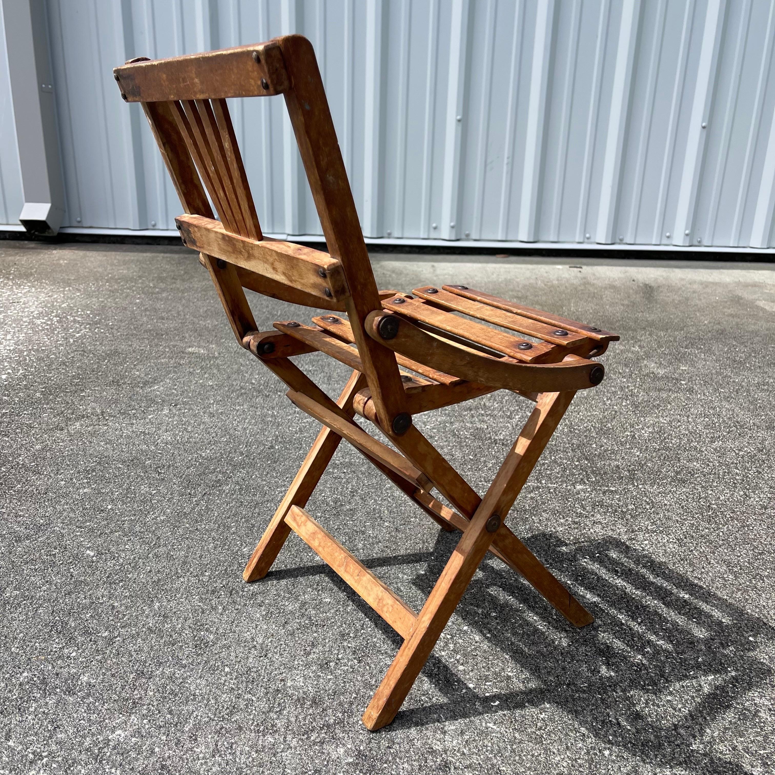 Mid-20th Century Child’s Wood Folding Chair For Sale 1