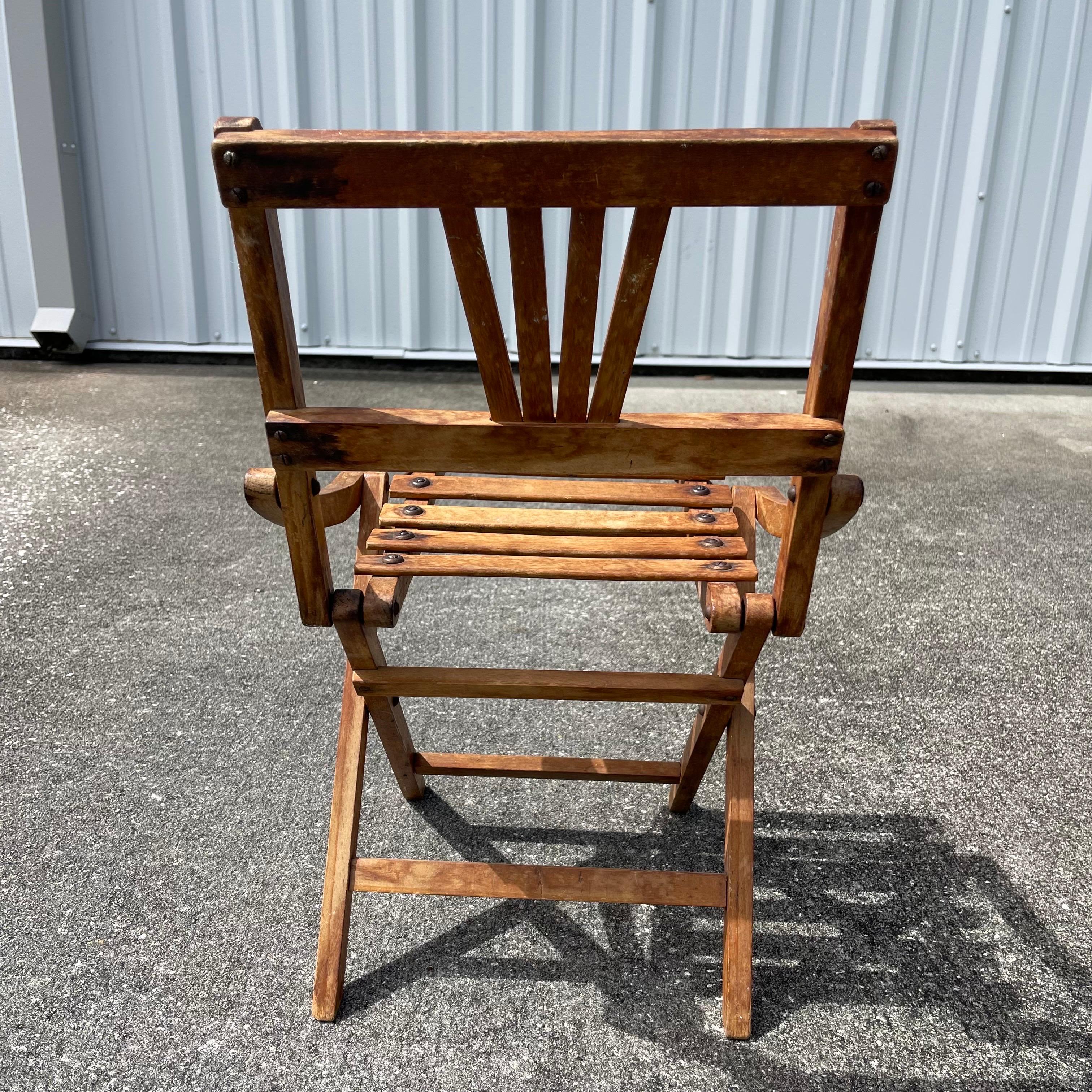 Mid-20th Century Child’s Wood Folding Chair For Sale 2