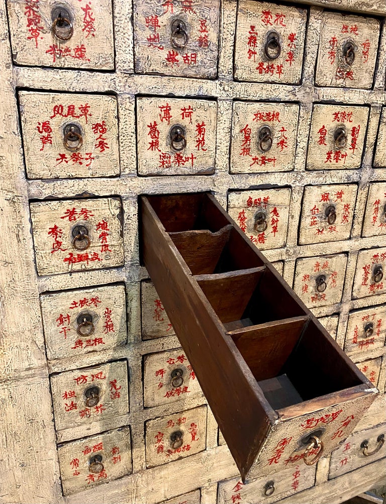 Mid 20th Century Chinese Apothecary Cabinet In Fair Condition In Singapore, SG