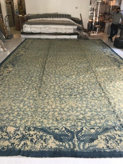 Doris Leslie Blau Oversized Vintage Chinese Art Deco Rug