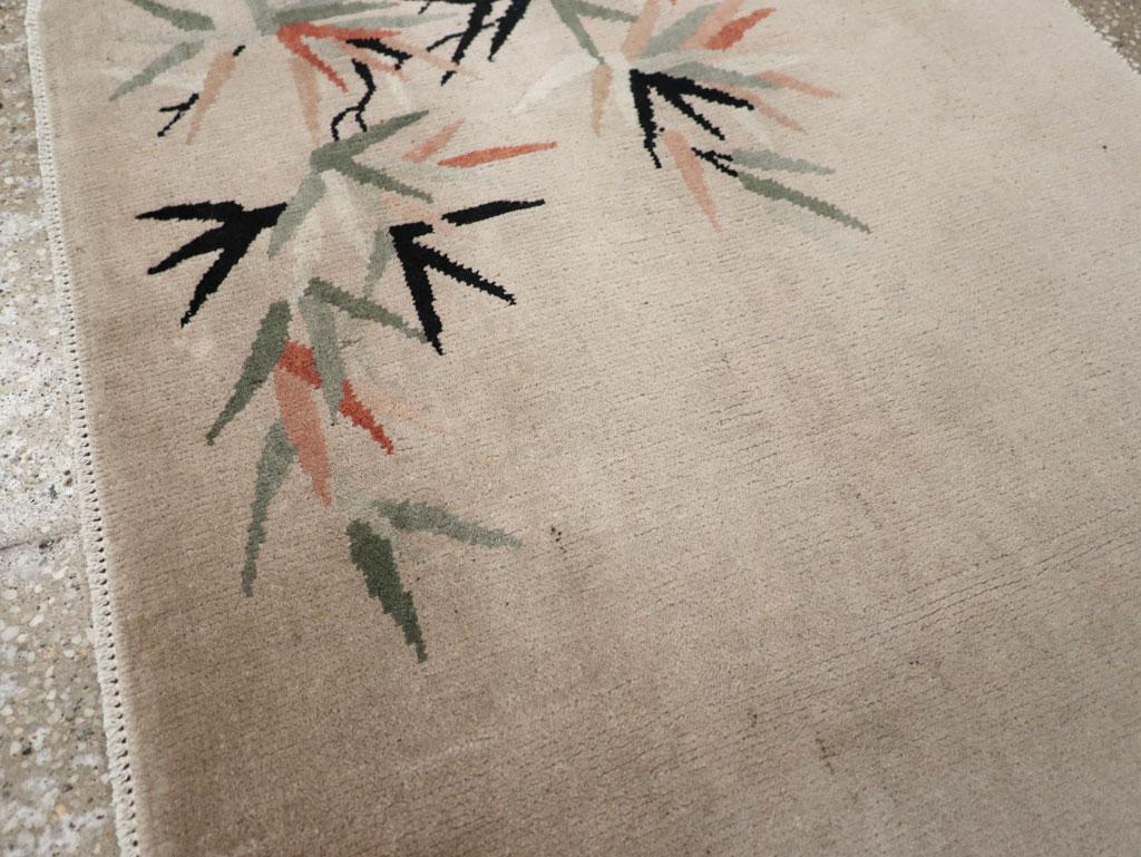 Wool Mid-20th Century Chinese Art Deco throw rugs For Sale