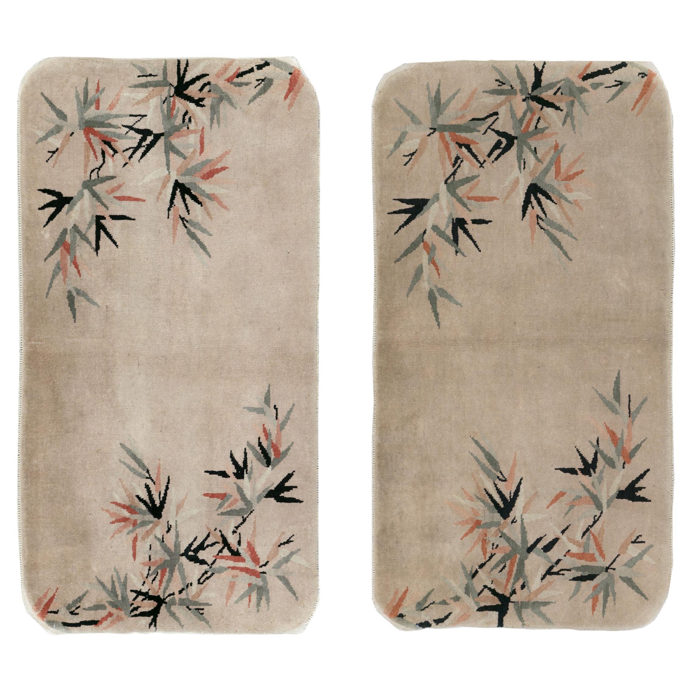 Mid-20th Century Chinese Art Deco throw rugs
