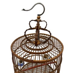 Mid 20th Century Chinese Bamboo Bird Cage