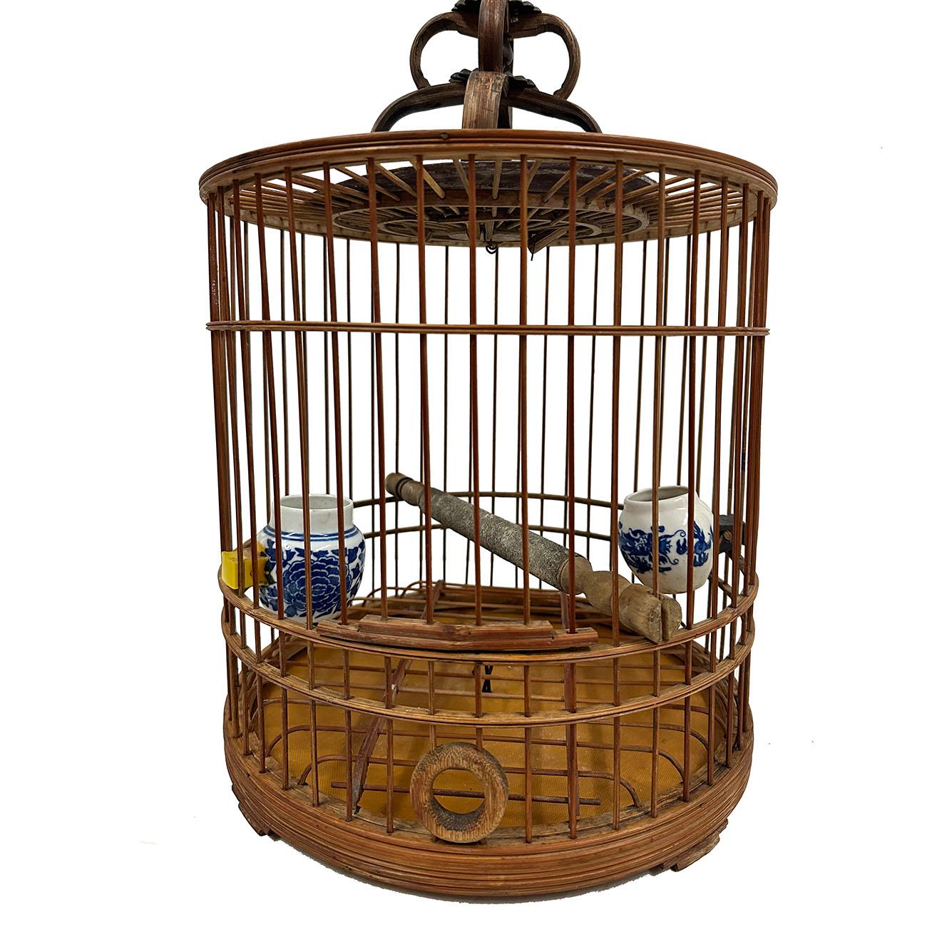 antique bamboo bird cage