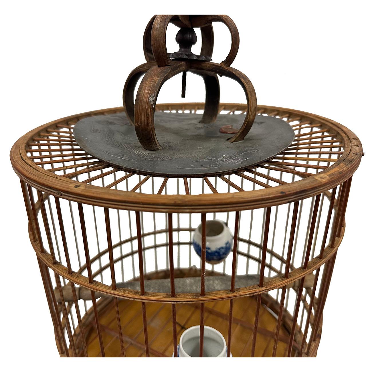 antique bamboo bird cage