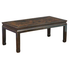 Mid-20th Century Chinese Black Lacquer Low Table