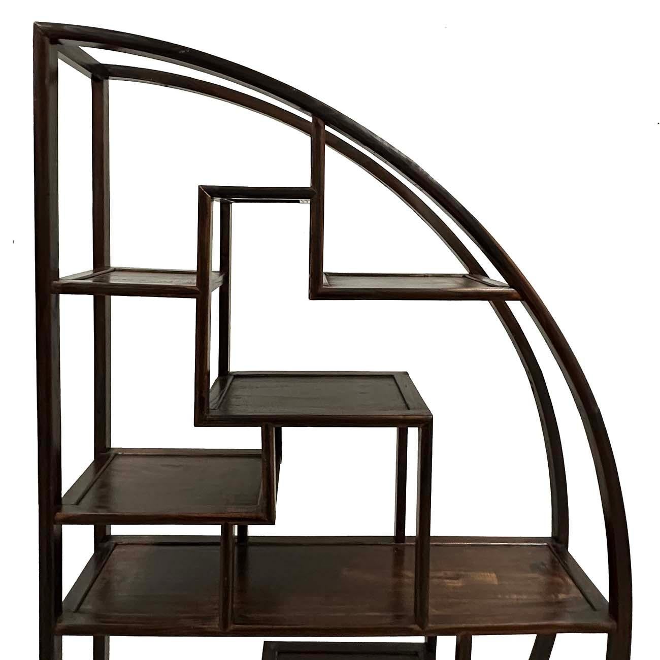 Mid-20th Century Chinese Carved Collector's Display Shelf/Room Divider For Sale 2
