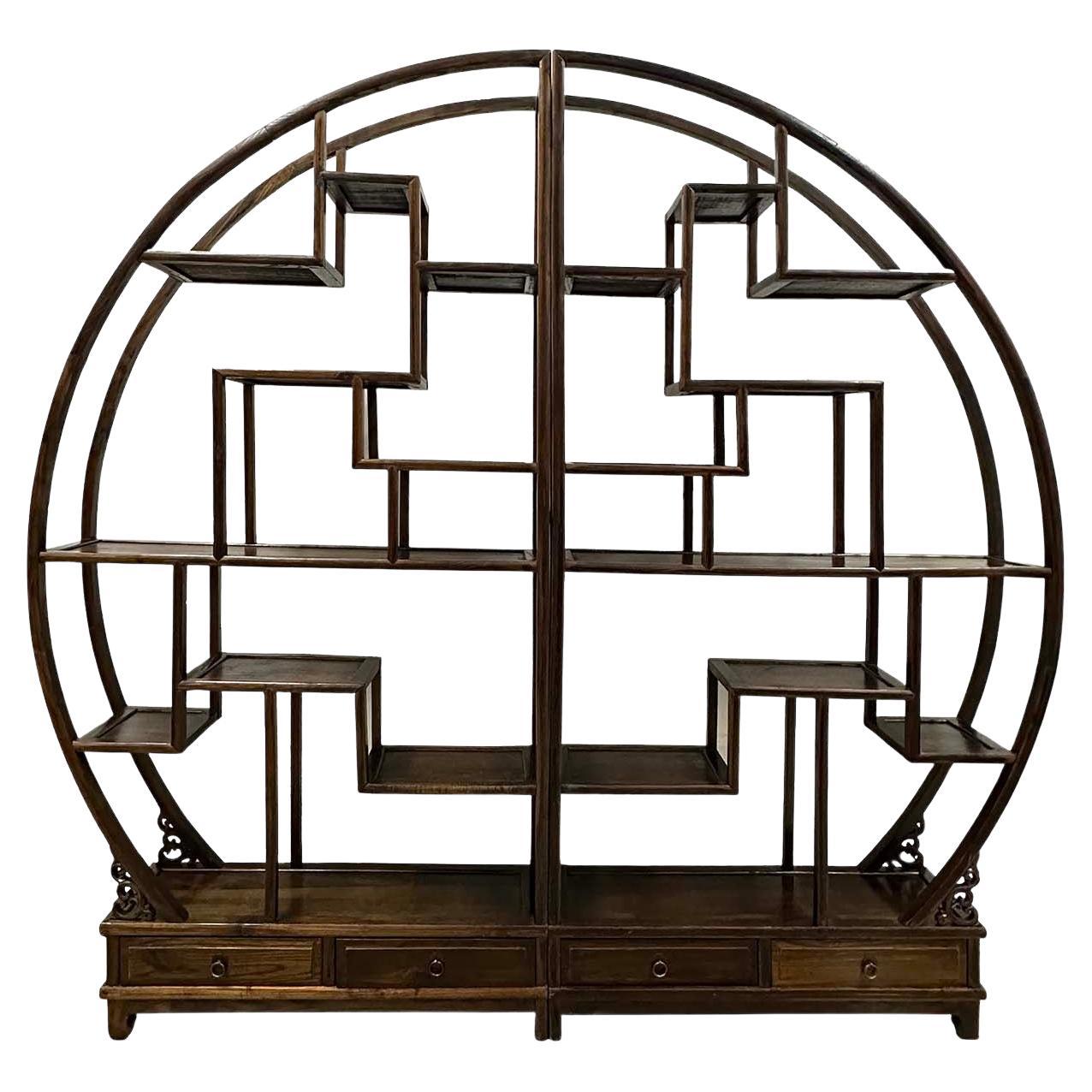 Mid-20th Century Chinese Carved Collector's Display Shelf/Room Divider