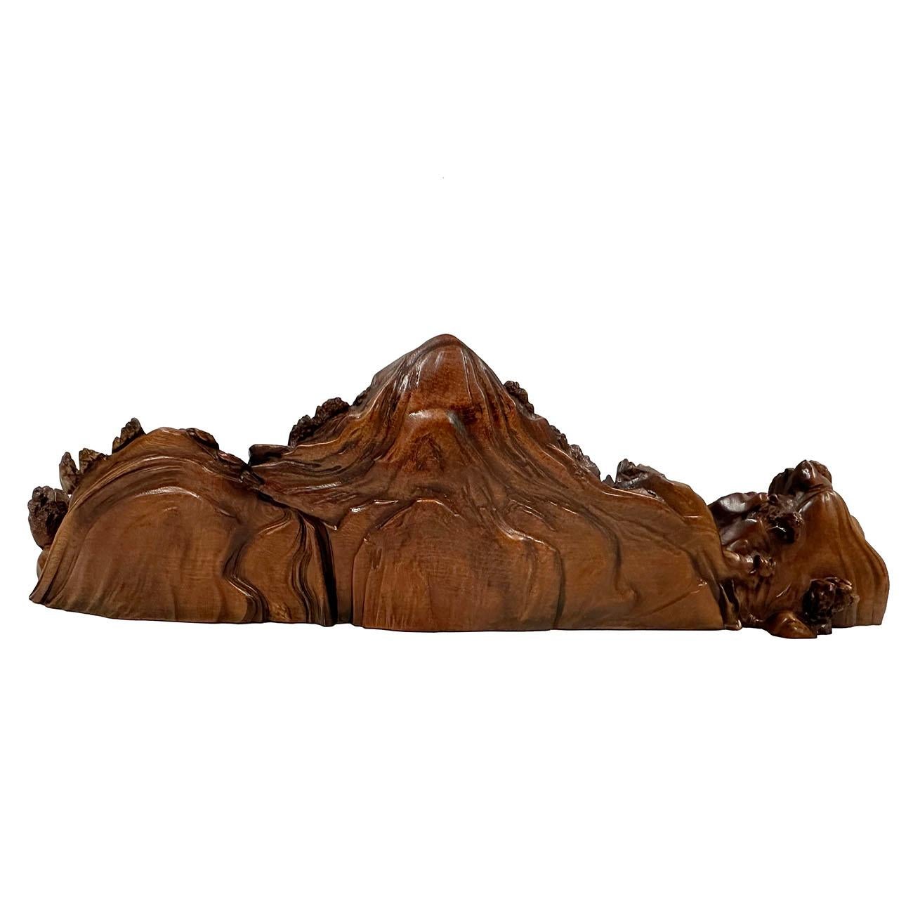 Mid-20th Century Chinese Carved Landscape Sculpture, Scholar art For Sale 2