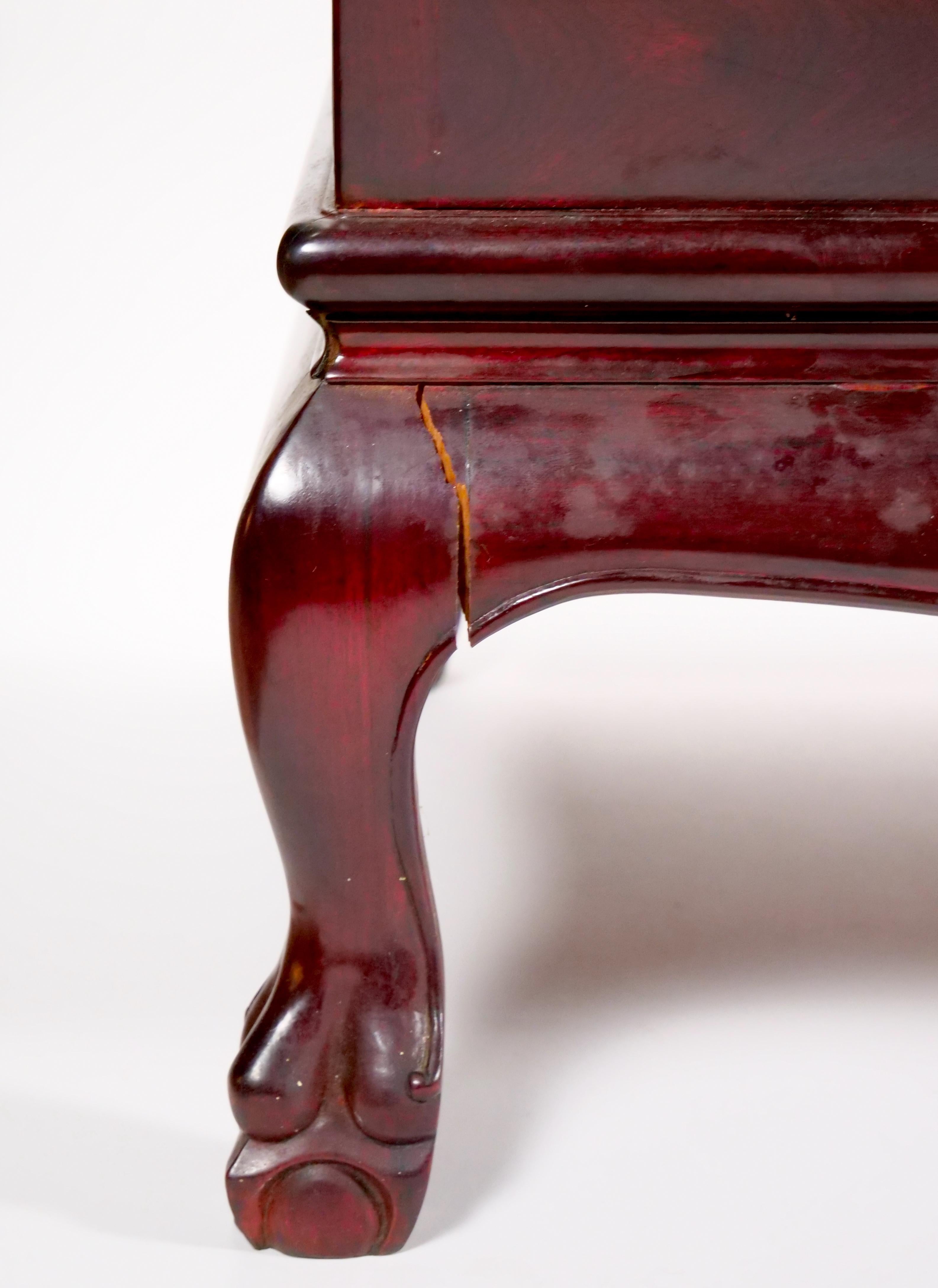 Banc long en palissandre chinois sculpté du milieu du 20e siècle, canapé en vente 5