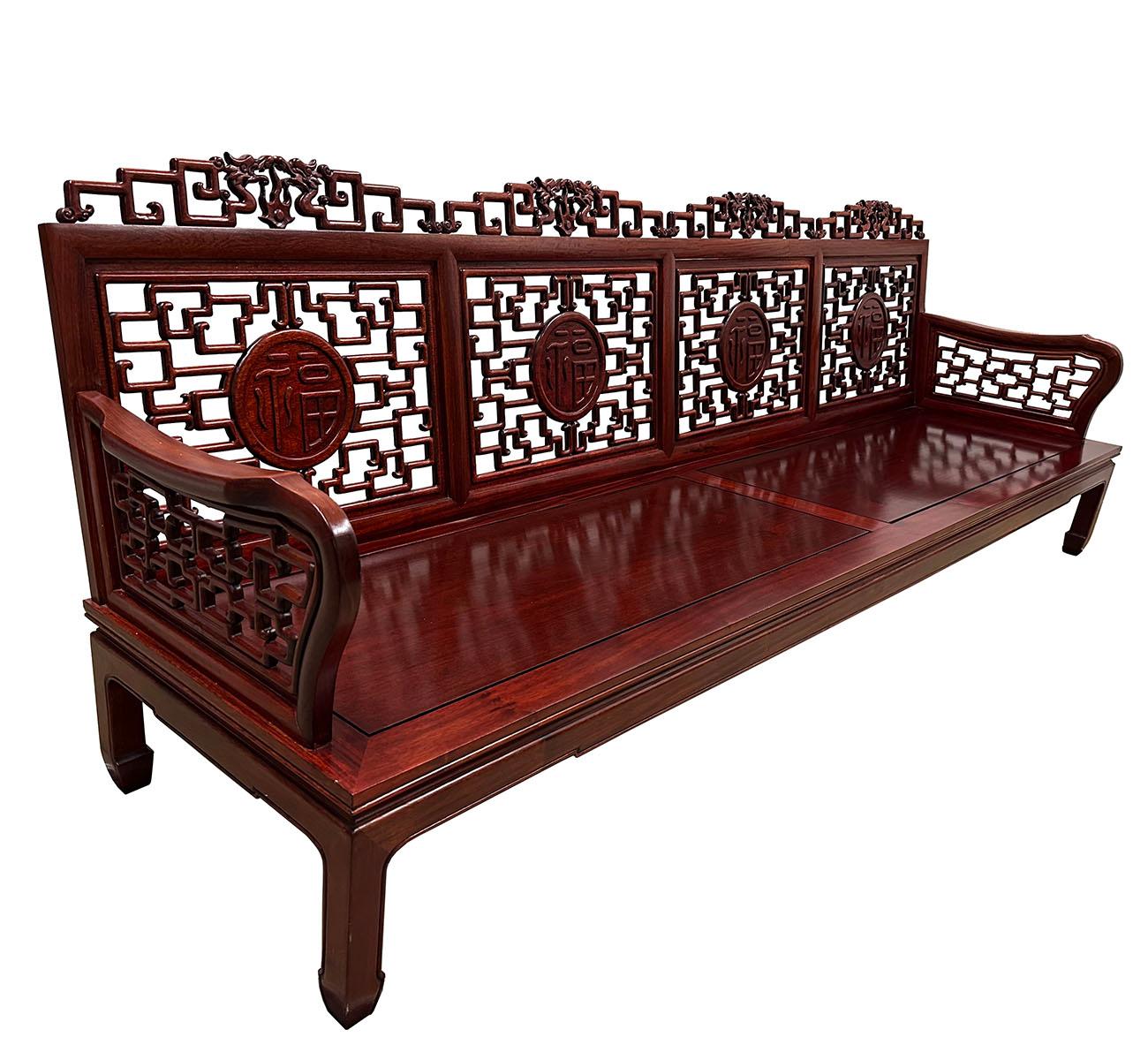 chinese wooden sofa