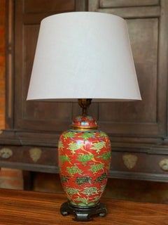 Mid-20th Century Chinese Cloisonné Table Lamp