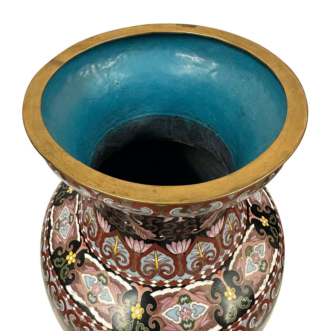 Mid-20th Century Chinese Cloisonne Vase For Sale 5