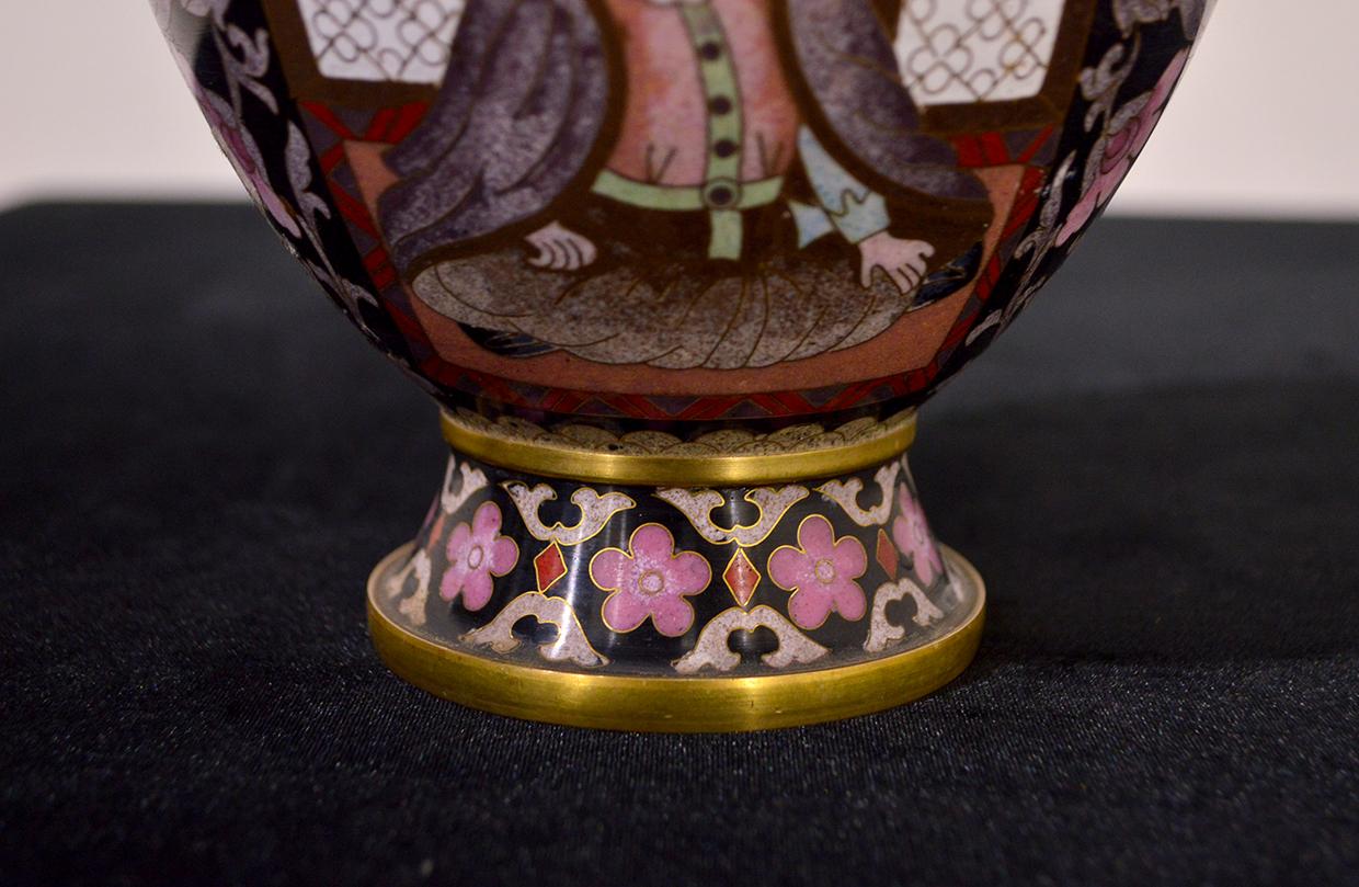 Mid-20th Century Chinese Cloisonné Vase For Sale 6